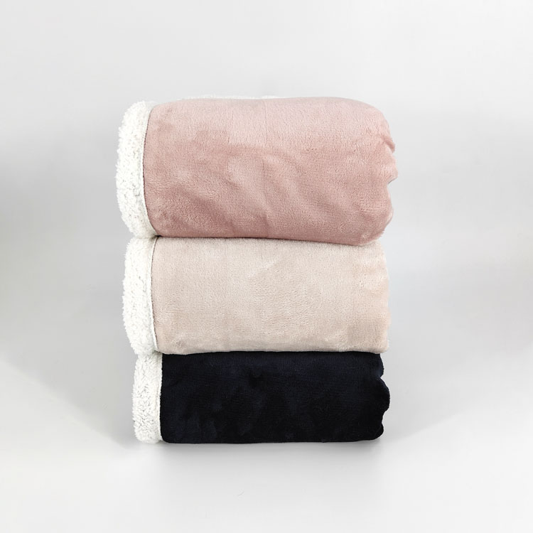 Soft Reversible  Flannel Sherpa Throw for Couch